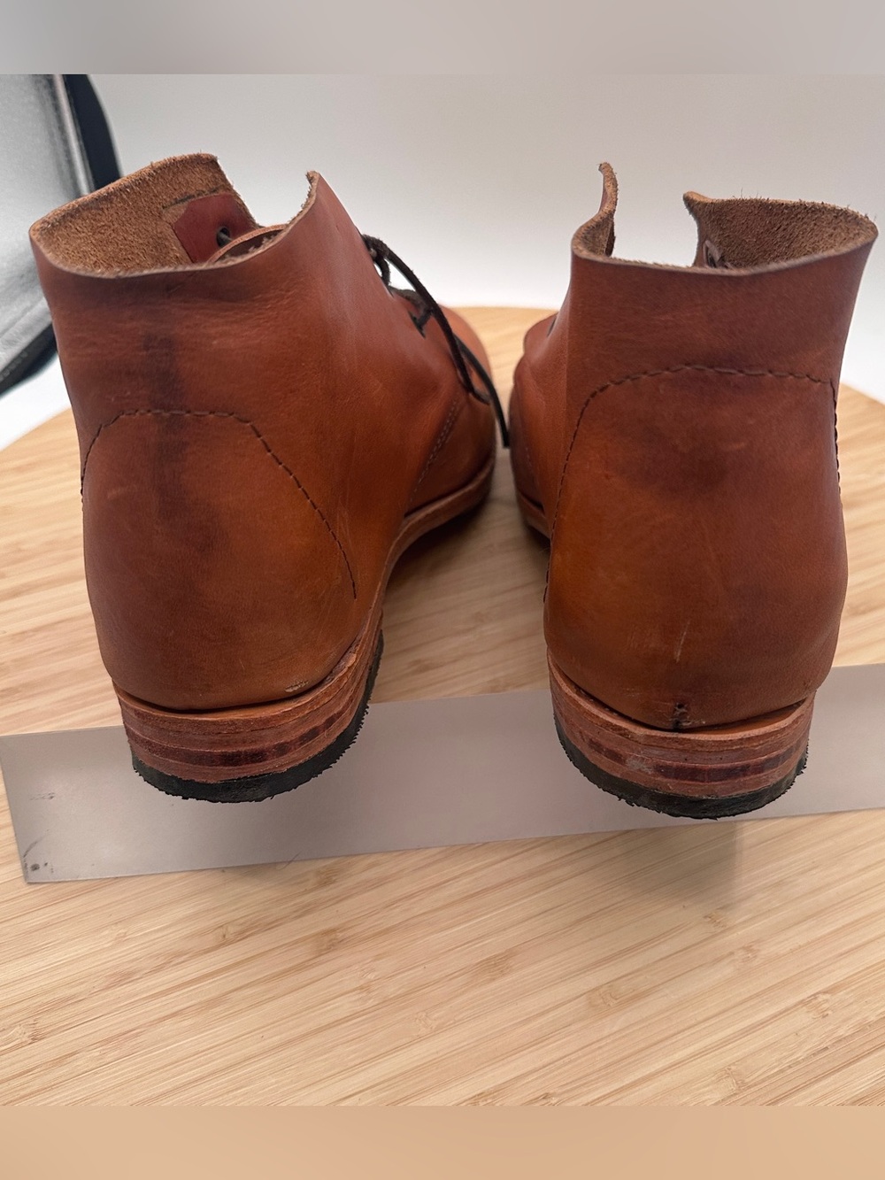 Bespoke, sturdy Chukka boots Size 12 Wide. Original boots made by cobbler. - Picture 5 of 15